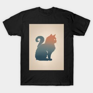 Persian Cat 4 - Japanese Retro Art T-Shirt